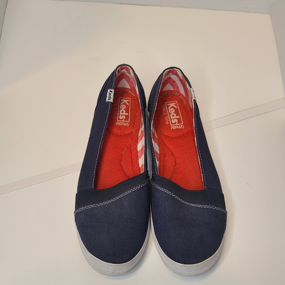 Keds Slip On Loafer Shoes Size 8.5 Women's Navy Blue Flats